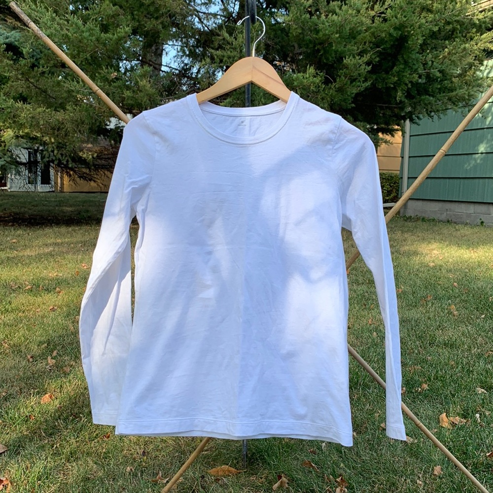 EUC / MUJI / white, long sleeve, crew neck t-shirt